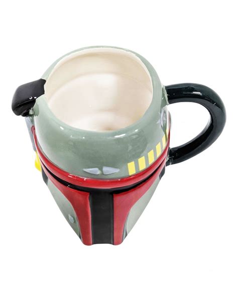 Boba Fett Mandalorian Helmet Star Wars Ceramic Sculpted Mug 20oz