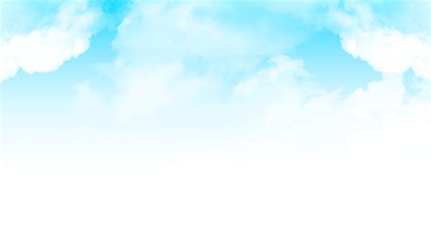 A Blue Sky With White Clouds Isloated On Transparent Background