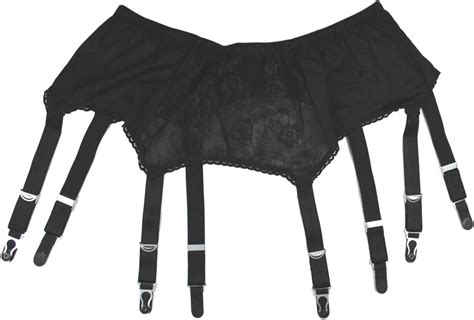 Nancies Womens 8 Garter Belt With Lace Front Panel Clothing