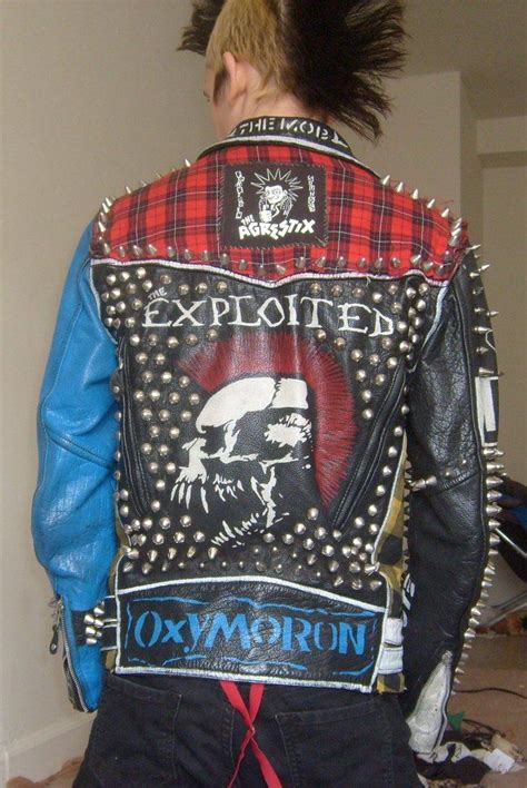 He got it at a vintage store and i fell in love with it. Punk studded leather jacket by babylon-falls on deviantART | Punk outfits, Punk jackets, Jackets