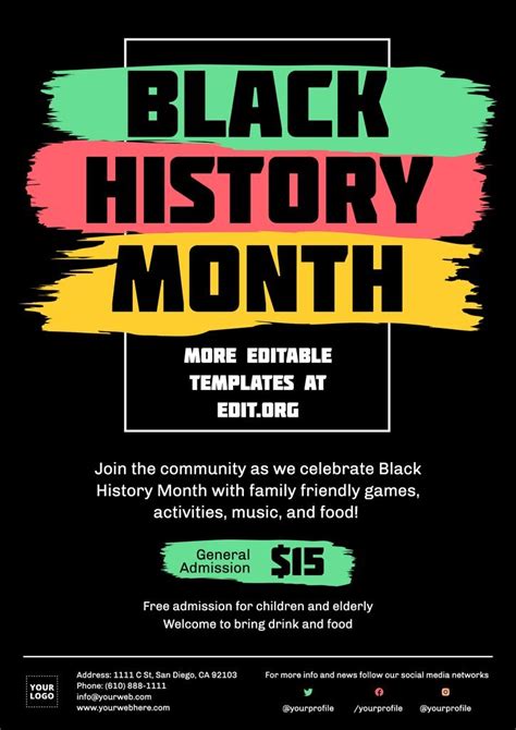 Editable Black History Month Templates