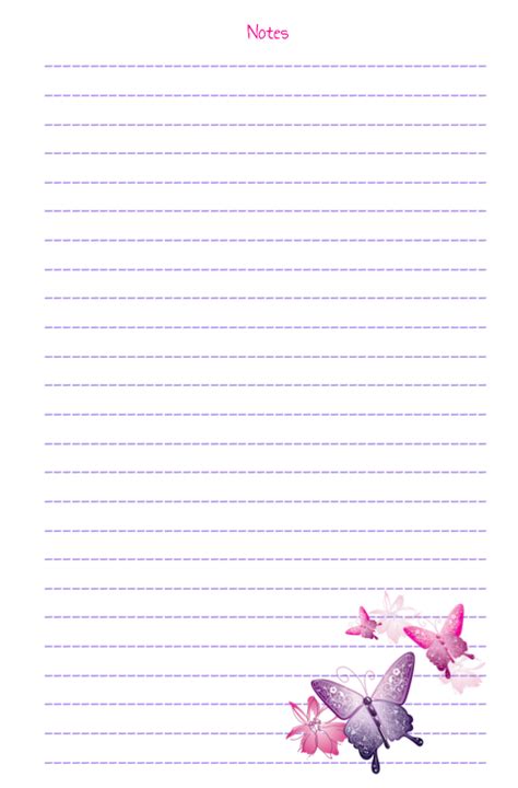 Printable writing paper with seasonal designs make your correspondence as welcome as greeting cards. Cute Printable Notebook Paper - FREE DOWNLOAD - Printable ...