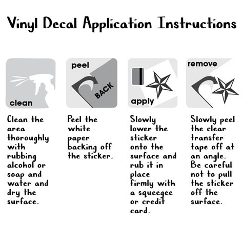 Vinyl Sticker Instructions