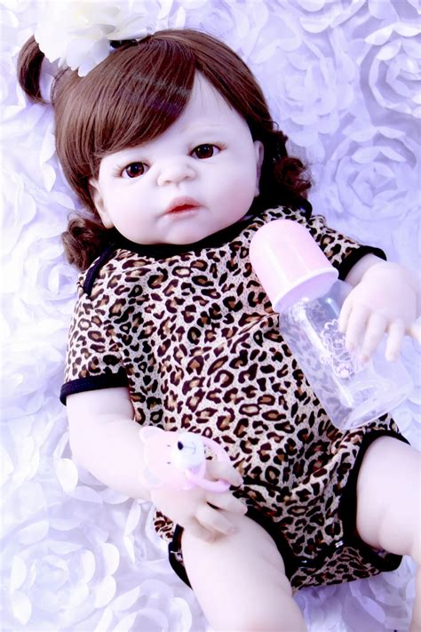 Reborn Dolls Full Silicone Body Curly Hair Girl 2357cm Realistic