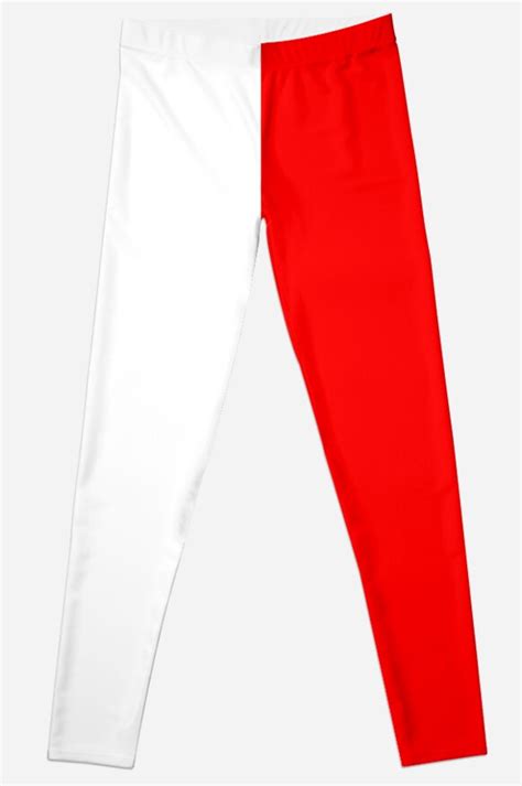 Half Red Half White Mini Skirt Leggings By Stickersandtees Redbubble