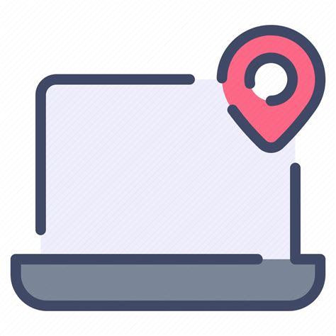 Computer Device Gps Laptop Location Map Pin Icon Download On