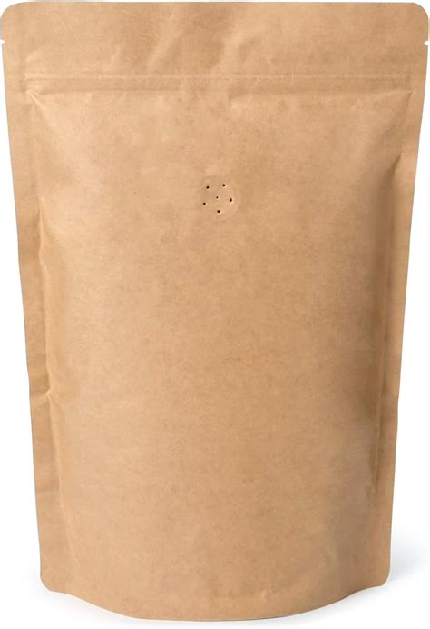 Buy 500g 16oz 1lb Kraft Paper Stand Up Zipper Pouches Coffee Bags Coffee Pouches With Valve Pack