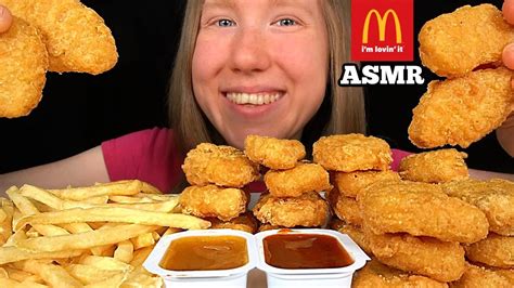 ASMR McDonald S Chicken Nuggets MUKBANG No Talking Eating Sounds YouTube