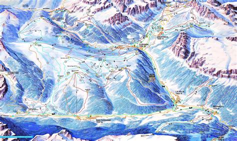 Alta Badia Ski Map Dolomiti Superski Italy Europe