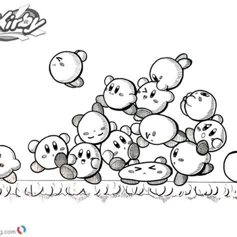 Kirby Coloring Pages Concept Art Kood Waddle Dee Abilities Free