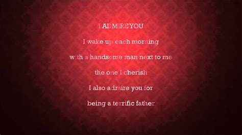 I dreamed of a wonderful husband like i found in you, but i never imagined how great a father you would be. Fathers Day Poems For Wife Son Kids Daughter - YouTube