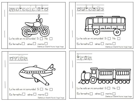 Dibujos para colorear de medios de transporte. Imagem de Atividades em espanhol por Andreea Banica em Mij ...