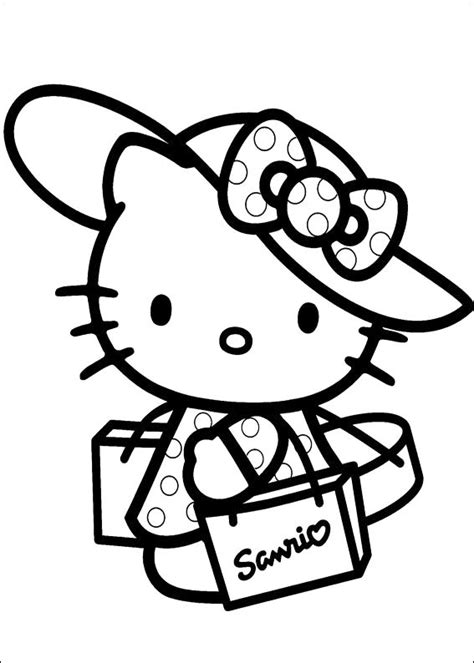 Disegni da colorare sul natale disegni con babbo natale tanti alberi di natale addobbati da colorare disegni di renne di elfi folletti gnomi e dei personaggi preferiti dai bambini in. Hello Kitty Back From Shopping Coloring Pages | Immagini ...