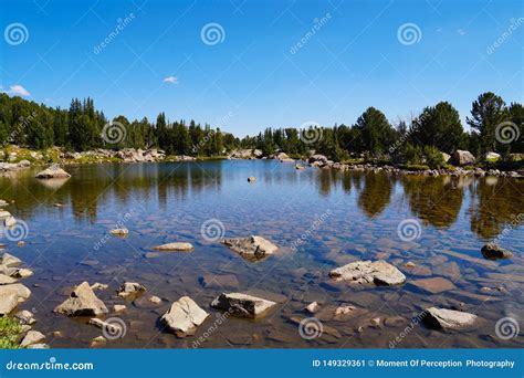 Crystal Clear High Mountain Lake Stock Image Image Of Reflection