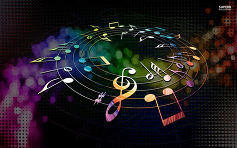 Colorful Musical Notes Wallpaper Fotos De Notas Musicais Imagens De