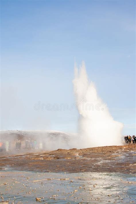 Strokkur Geyser Eruption In Iceland Stock Image Image Of Fountain