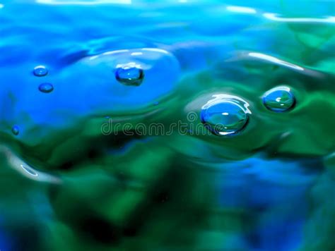 Macro Photography Of Blue Green Water Drop Ink Drops Splash And