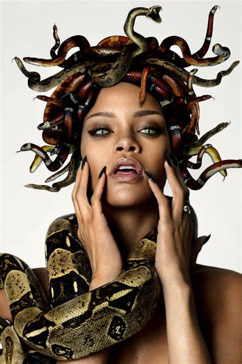 Paparazzi, photoshoots, screen captures, promo pictures, movies & more!: Rihanna | Medusa hair, Medusa tattoo, Medusa