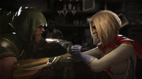 Injustice 2 Green Arrow Vs Power Girl All Introoutros Clash