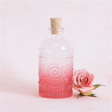 The Minted Weddings Color Library Rose Glass Deco Bottle This Vintage Inspired Glass Bottle