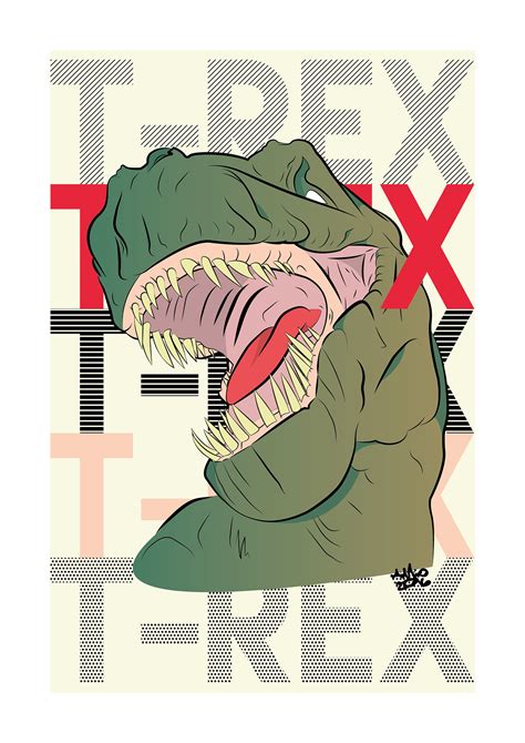 T Rex Poster On Behance