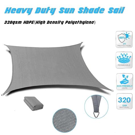 Buy Extra Heavy Duty Sun Shade Sail Waterproof Sun Shelter Square