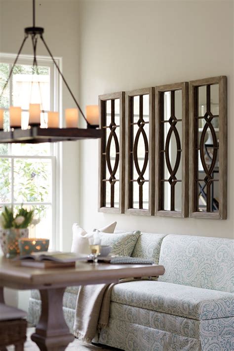 Ideal above a buffet table, dining room wall mirrors foster a mood of class and sophistication. Decorating with Architectural Mirrors | Mirror dining room ...