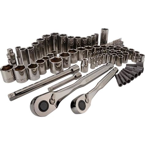CRAFTSMAN 8 Standard (SAE) Gunmetal Chrome Mechanic's Tool Set at Lowes.com