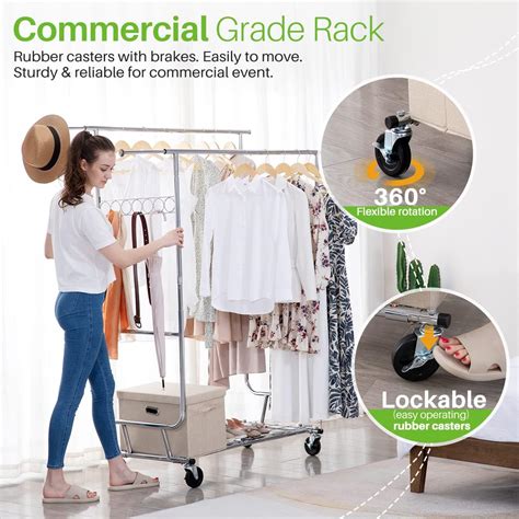 Buy Hokeeper Double Clothing Garment Rack With Shelves Capacity 600 Lbs