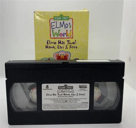 SESAME STREET ELMO S WORLD Elmo Has Two Hands Ears Feet VHS 2004