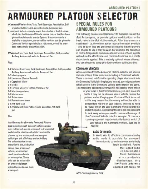 Preview Tank War Supplement For Bolt Action Warlord Games