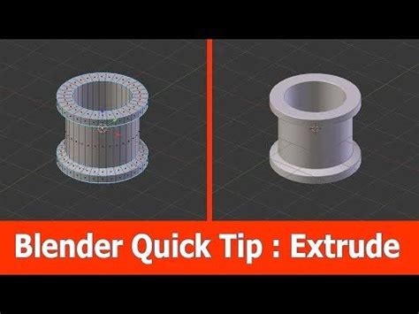 Blender Quick Tip Extrude Regions Blender Blender Tutorial Blender