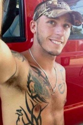 Shirtless Country Male Tattooed Handsome Arm Pit Hair Cute Dude Photo