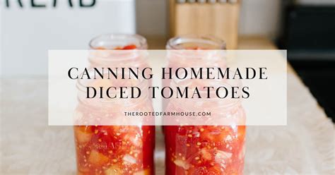 How To Can Diced Tomatoes Easy Canning Recipe The Rooted Farmhouse