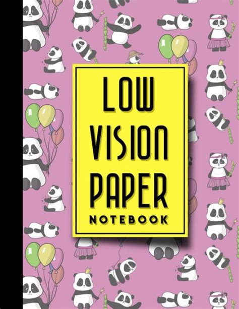 Low Vision Paper Notebook Bold Line White Paper For Low Vision Writing