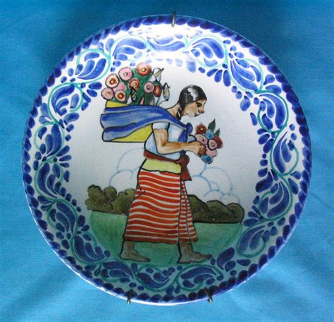 Mexican Antique Pottery Plate An Indigenous Mexican Woman Flickr
