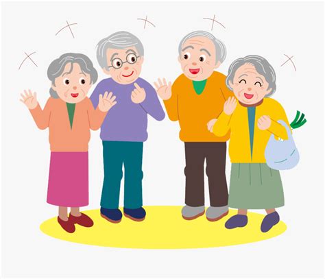 Old People Party Png Group Of Old People Cartoon Free Transparent