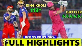 Rajasthan Royals Vs Royal Challengers Bengaluru Ipl Full Match