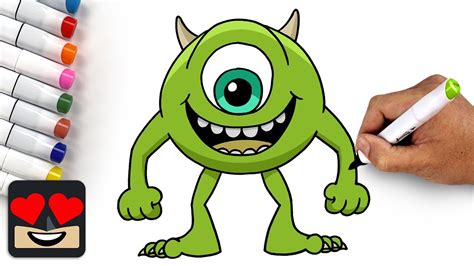 How To Draw Mike Wazowski Monsters Inc