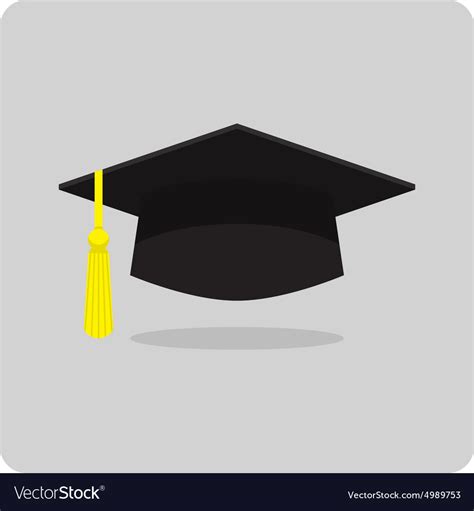 Flat Icon Graduation Cap Royalty Free Vector Image