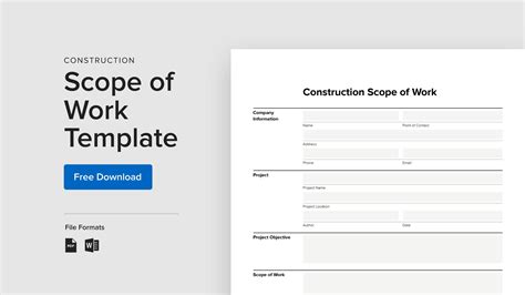 Residential Construction Scope Of Work Example Template Houzz Pro