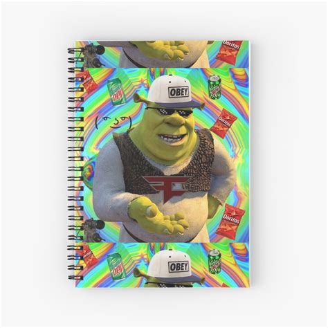 Mlg Shrek Spiral Notebook For Sale By Itzsenpai Redbubble