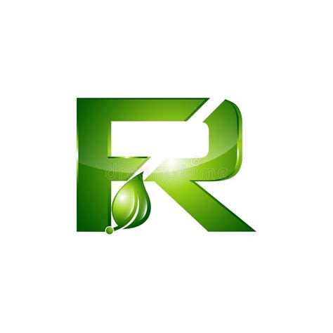 Leaf Letter R Logo Design Vector Letter R Symbol Vector In Two Colors