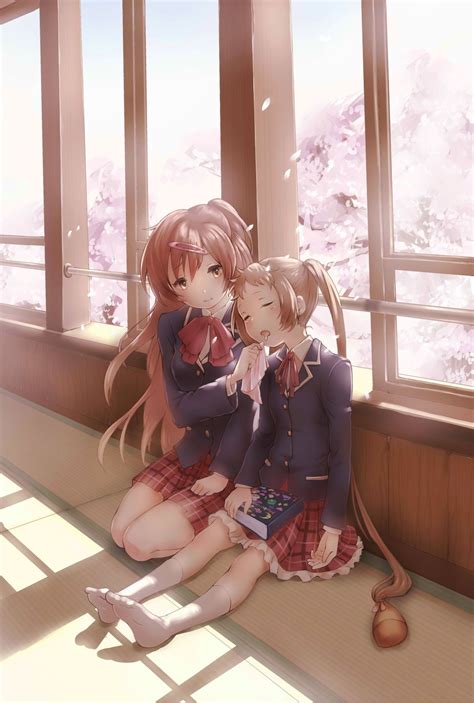 Nibutani Shinka And Dekomori Sanae Yuri Person Icons Anime Manga