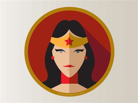 Wonder Woman Flat Icon Superhero Challenge By Holden Hammond On Dribbble
