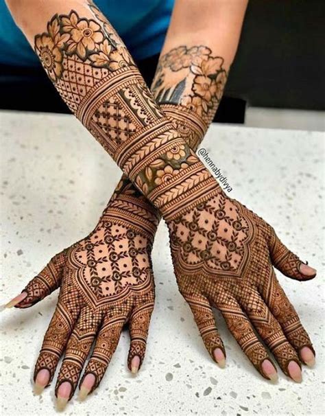Simple School Competition Front Hand Indian Mehndi Full Hand Mehndi Design