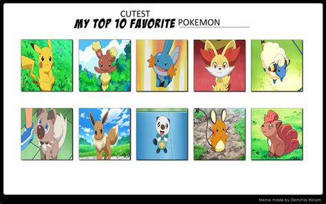 My Top 10 Cutest Pokemon By Thetrainmrmenponyfan On Deviantart