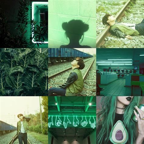 Moodboard Jhope Green Kpop Aesthetic Backgrounds Green Aesthetic