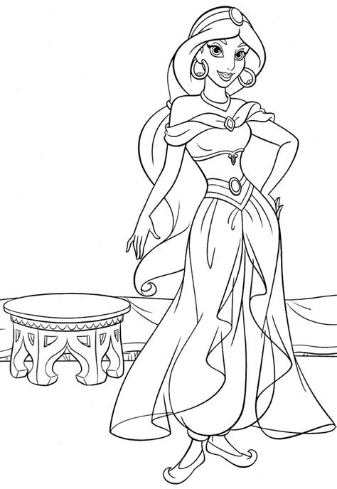 By best coloring pagesaugust 21st 2013. 20+ Free Printable Disney Princess Jasmine Coloring Pages ...