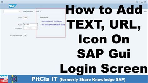 How To Add Custom Text On Sap Gui Logon Screen English Sap